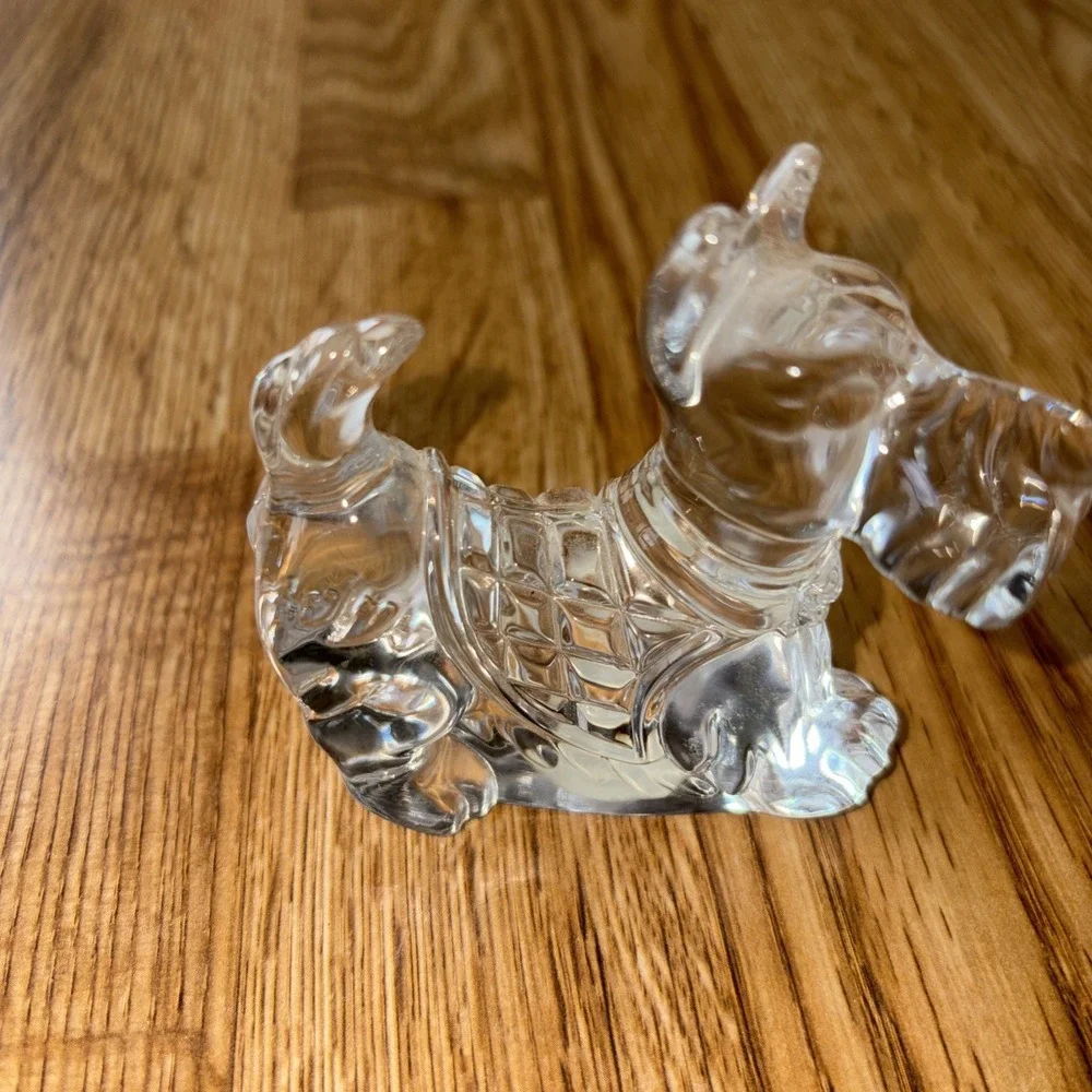 PRINCESS HOUSE ROCKING SCOTTIE DOG Germany Crystal Treasures Clear Paperweight